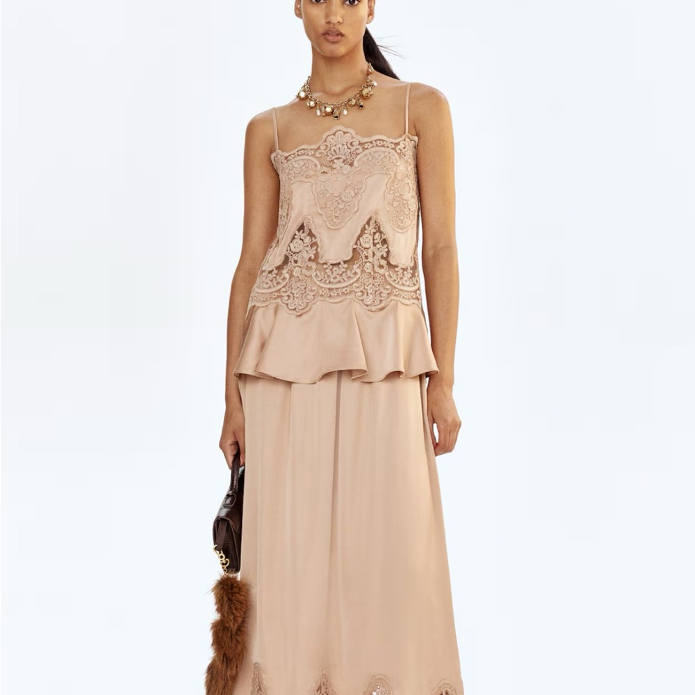 H&M Beige Lace top medium